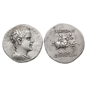 Indo-Greek - Eukratides I - AR Tetradrachm