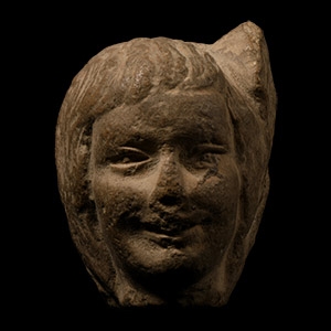 Roman Limestone Head of a Woman
