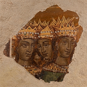Fresco Panel of Crowned Women
