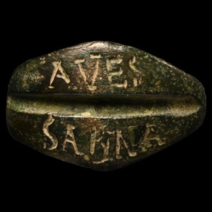 Roman Bronze Ring with Inscription