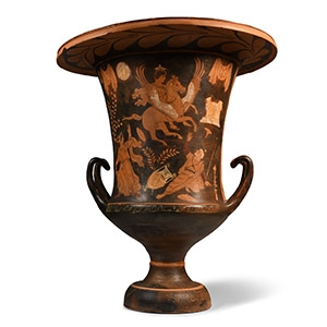 Monumental Greek Apulian Red-Figure Calyx-Krater