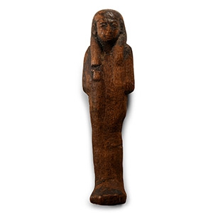 Wooden Funerary Shabti Figurine