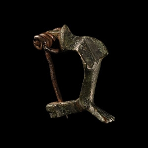 Roman Bronze Dolphin Brooch
