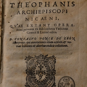 Theophanis Archiepiscopi Nicaeni, Qvae Extant Opera