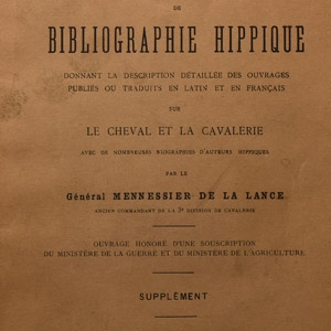 General Books - Essai de Bibliographie Hippique - Supplément