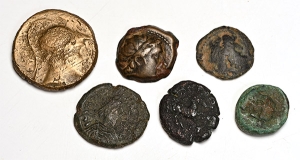 Greek and Roman AE Coins Group [6].