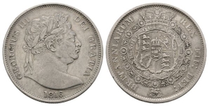 English Milled Coins - Great Britain. Hanover, George III AR Halfcrown.