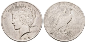 United States AR Peace Dollar.