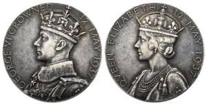 Great Britain. Windsor, George VI with Elizabeth AR Coronation Medal.