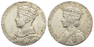 Great Britain. Windsor, George VI with Elizabeth AR Coronation Medal.