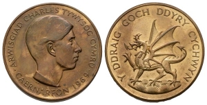 Great Britain. Charles, Prince of Wales AE Investiture Medal.