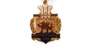 Great Britain. Investiture of H.R.H. Prince of Wales, Gilt Masonic Medal.