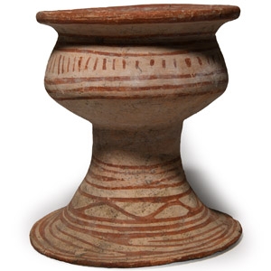 Ban Chiang Period Painted Terracotta Chalice