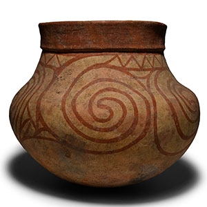 Ban Chiang Period Painted Round Bottomed Terracotta Jar