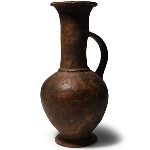 Large Cypriot Brown Ware Base-Ring Terracotta Jug