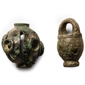 Western Asiatic Bronze Bead Pendant Group