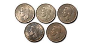 Hanover. George VI Halfcrown Group.