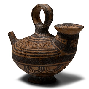 Daunian Terracotta Askos Bird-Shaped Flask