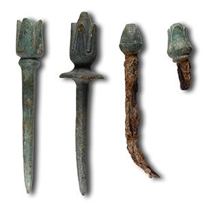 Achaemenid Bronze Flower Finial Collection