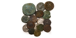 Mixed Bronze and Silver Coin Group.