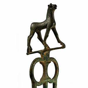 Mesopotamian Copper Double Rein Guide for a Chariot