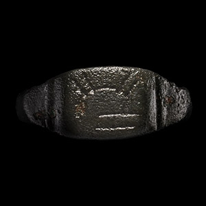 Medieval Bronze Ring with Stylised Animal