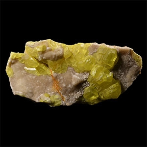 Natural History - Historic Italy Sulphur on Aragonite Mineral Specimen