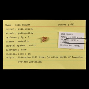 Natural History - Historic McKenzies Hill Mine, near Laverton, Western Australia Gold Nugget
