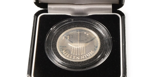 Ireland. Millennium Piedfort Commemorative Boxed AR Proof One Pound Coin.