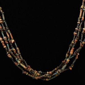 Egyptian Multi-Stranded Mummy Bead Necklace