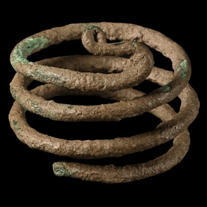 Roman Childs Coiled Bronze Snake Bracelet