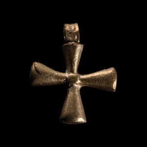 Byzantine Style Bronze Cross Pendant