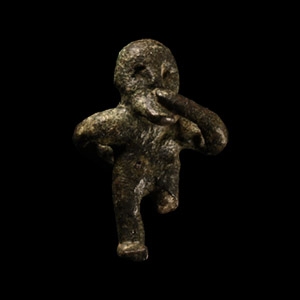 Roman Bronze Bearded Grotesque Statuette