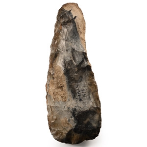 Stone Age Knapped Norfolk Grey Flint Axehead