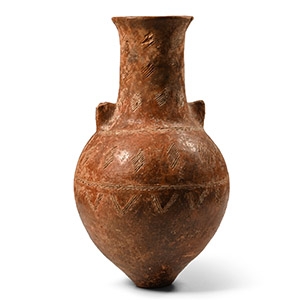 Large Cypriot Red Burnished Ware Amphora-Shaped Vessel