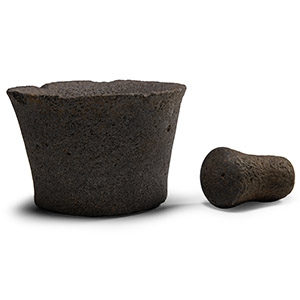 Western Asiatic Basalt Mortar and Pestle