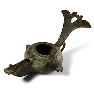 Western Asiatic Bronze Oil Lamp
