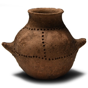 Holy Land Terracotta Vessel with Pie-Crust Handles
