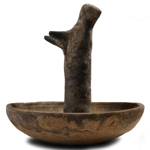 Cypriot Terracotta Bowl with Bird