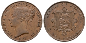 Jersey. Victoria AE 1/13th of Shilling.