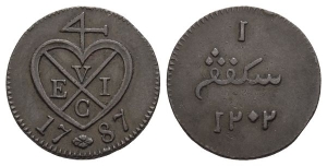 Malaya, Sumatra. British East India Company CU 1 Keping Token.