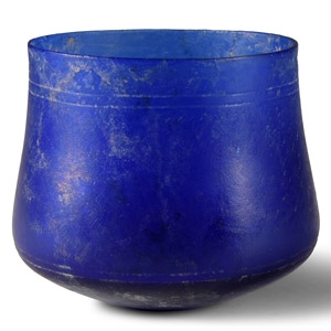 Roman Cobalt Blue Glass Wine Beaker