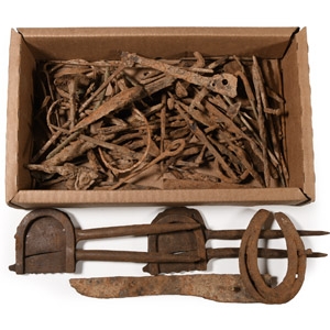 Roman Iron Arrowhead and Other Artefact Group