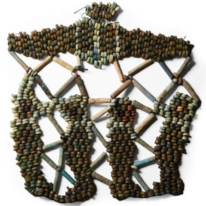 Egyptian Faience Beaded Sons of Horus Panel