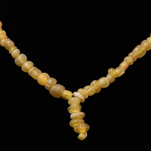 Roman Amber Glass Bead Necklace String