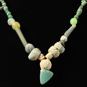 Roman Green Glass Bead Necklace String