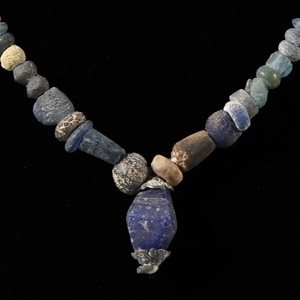 Roman Blue Glass Bead Necklace String