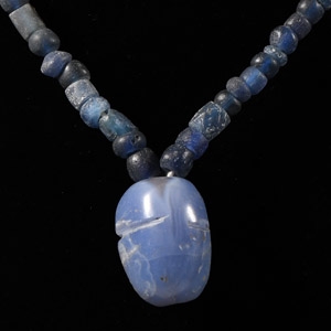 Roman Blue Glass Bead Necklace String