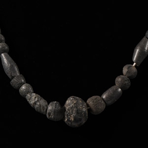 Roman Black Glass Bead Necklace String