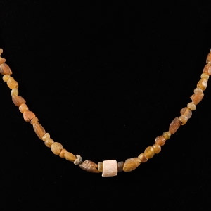 Roman Amber Glass Bead Necklace String